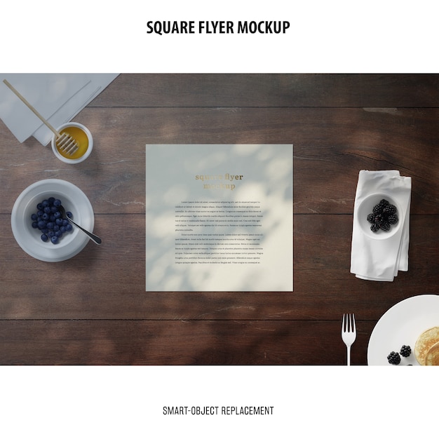 Square Flyer Mockup – Download Free Stock Photo