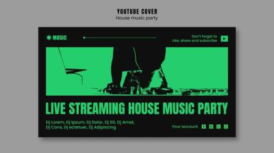 House Music Party Template Design – Free Download