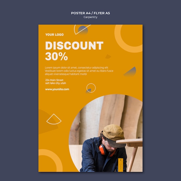 Carpenter Ad Flyer Template – Free Download