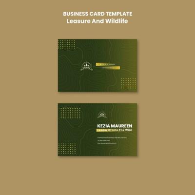 Leisure and Wildlife Business Card Template – Free Download