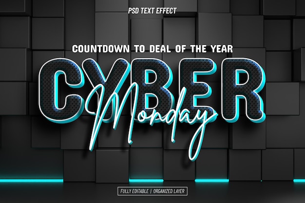 Stunning Cyber Monday Text Effect PSD Template – Free Download