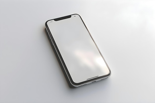 Blank Screen Smartphone Mockup on White Background – Free Download