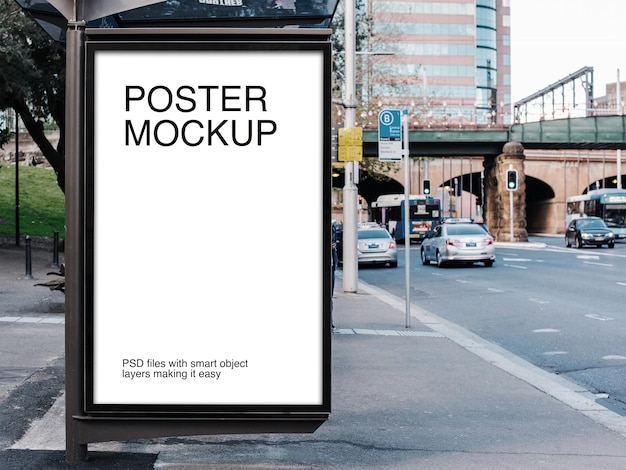 A Poster Mockup on a City Street – Free Download