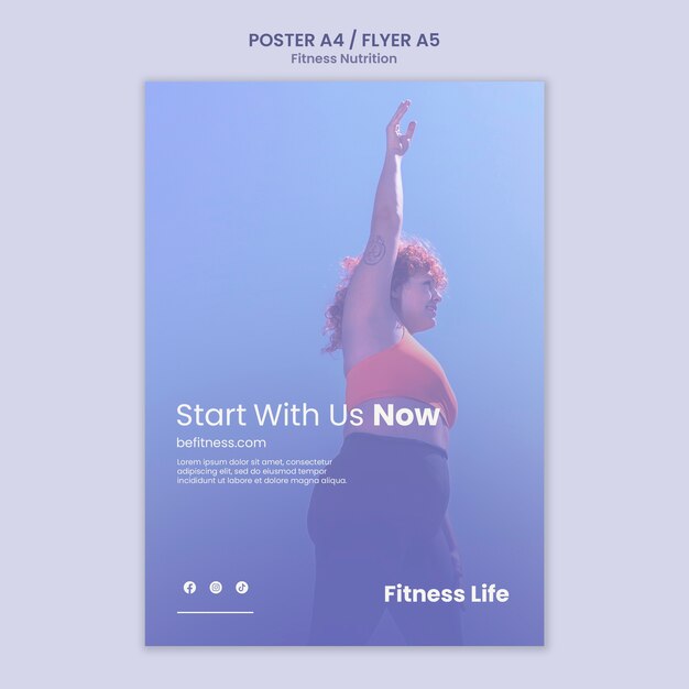 Fitness Nutrition Poster Template – Free Download