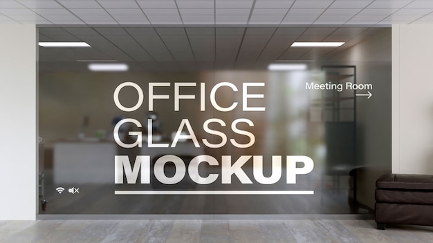 Decorative Wall Vinyl Office Mockup – Free Download