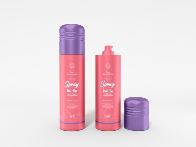 Glossy Perfume Body Spray Bottle Mockup – Free to Download