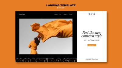 Contrasting Style Landing Page Template – Free Download