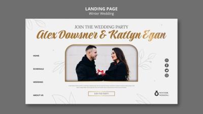 Flat Design Wedding Template – Free Download