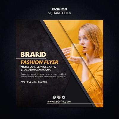 Fashion Square Flyer Template Design – Free to Download