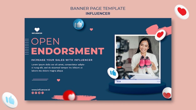 Influencer Banner Template for Stunning Visuals – Free Download