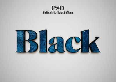 Luxury Black 3D Text Effect PSD – Free to Download