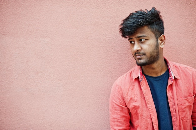 Young Stylish Indian Man Model Against Pink Wall – Free Download