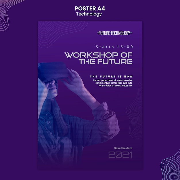 Virtual Reality Poster Template – Free Download