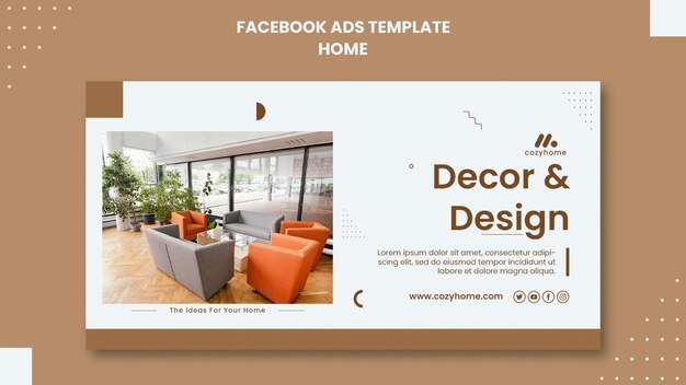 Interior Design Facebook Template – Free Download