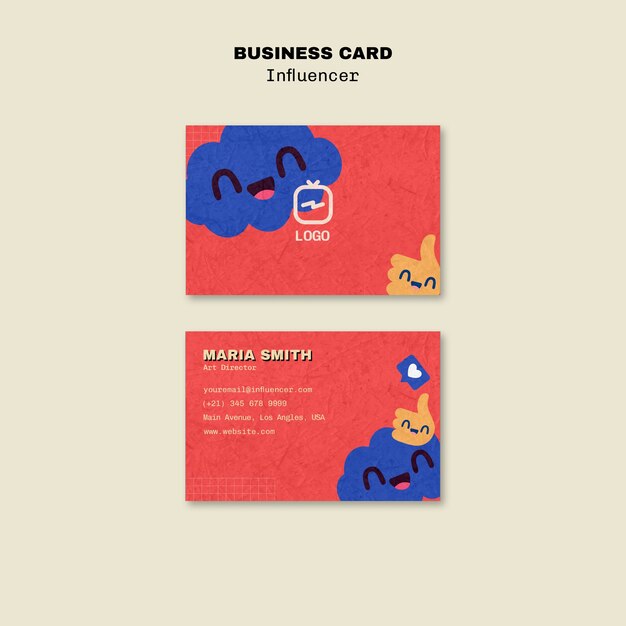 Influencer Lifestyle Business Card Template – Free Download