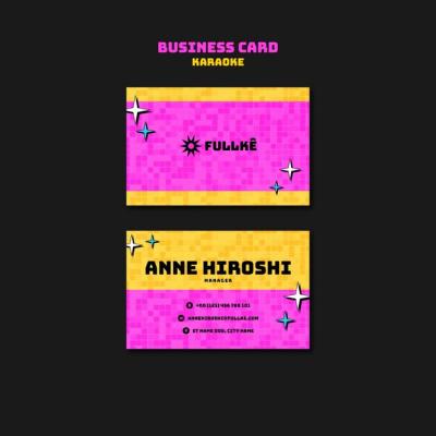 Retro Karaoke Party Business Card Template – Free Download