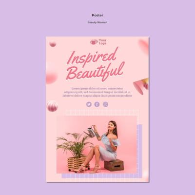 Beauty Woman Concept Poster Template – Download Free Stock Photo