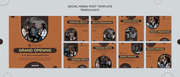 Restaurant Social Media Post Template – Free Download