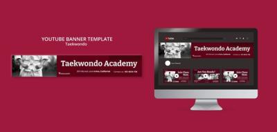 Flat Design Taekwondo Template – Free Download for PSD Templates