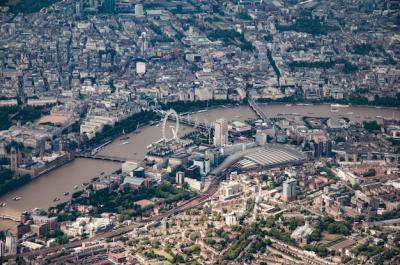 Aerial View of Central London Around Waterloo Station – Free Download