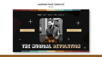 Flat Design Music Template – Free Download