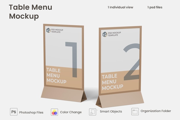 Table Tent Mockup Premium PSD – Download Free Stock Photo