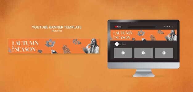 Autumn Season YouTube Banner Template – Free Download