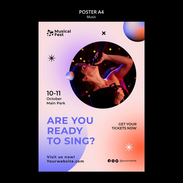 Music Festival Poster Template – Free to Download