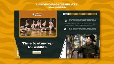 Wildlife Preservation and Protection Landing Page Template – Download Free Stock Photo