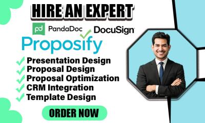 I Will Design Proposify Better Proposal, PandaDoc, Qwilr Proposify