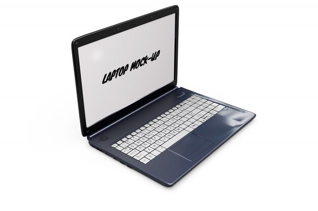 Laptop Mock-Up Isolated – Free Download