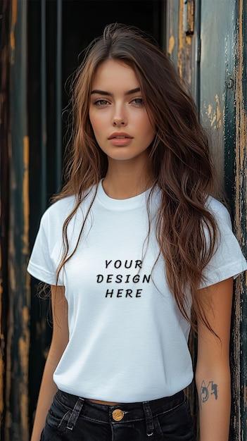 White Blank T-Shirt Mockup – Free Download