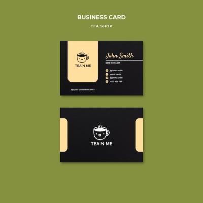 Local Tea Shop Business Card Design Template – Free Download