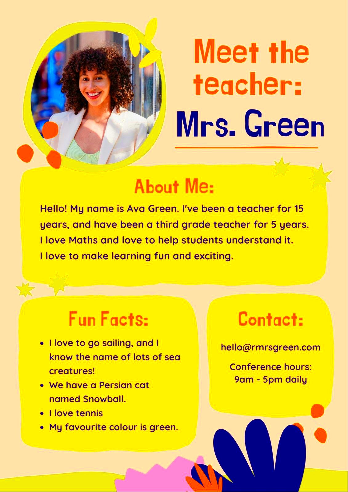 Customize 25 Meet The Student Teacher Templates Online Canva