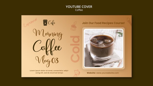 Coffee Label YouTube Cover Template – Free Download