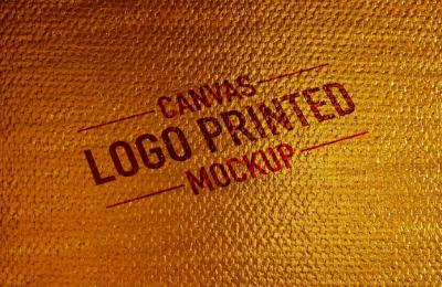 Canvas Logo Printed Mockup: Free Download for Stunning Designs