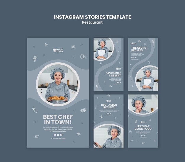 Instagram Stories Template for Restaurant Ads – Free Download