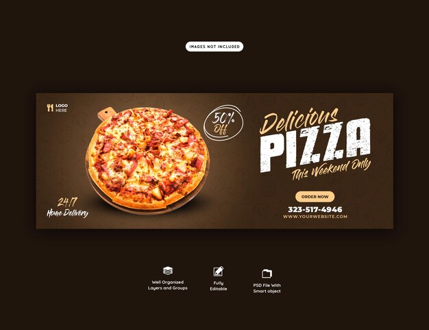 Delicious Pizza Facebook Cover Banner Template – Free Download