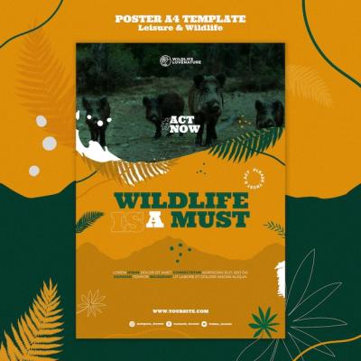 Vertical Print Template for Leisure and Wildlife – Download Free Stock Photo