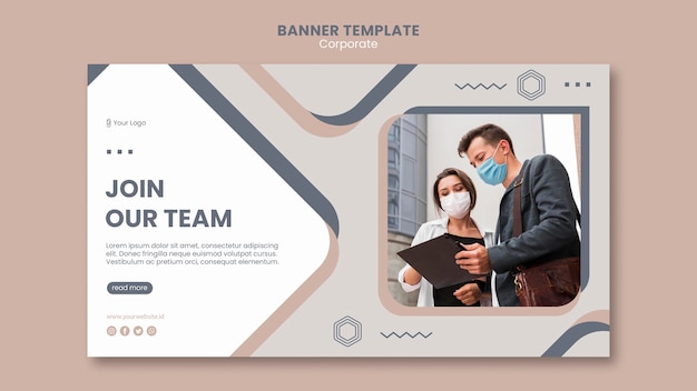 Team Work Banner Template – Free Download