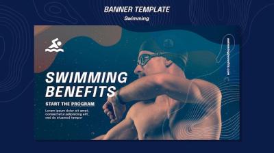 Explore Banner Swimming Benefits Template – Free Download