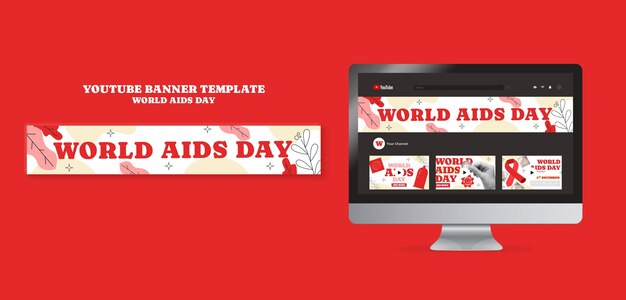 World AIDS Day Celebration YouTube Banner – Free Download