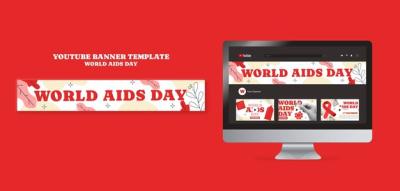 World AIDS Day Celebration YouTube Banner – Free Download