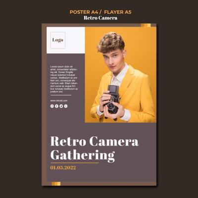 Retro Camera Concept Poster Style – Free Download