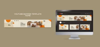 Flat Design Home Interior Template – Free Download