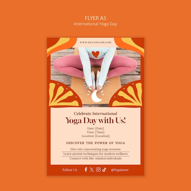 International Yoga Day Template Design – Free to Download