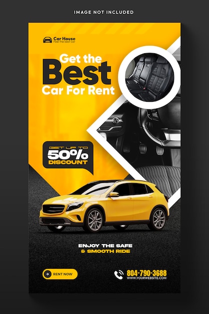 Car Rental and Automotive Instagram and Facebook Story Template – Free Download