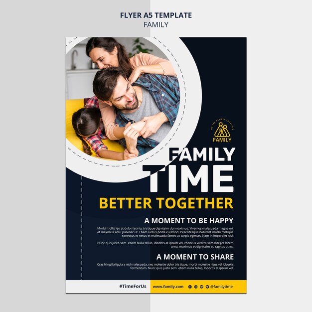 Vertical Flyer Template for Family Time – Free Download