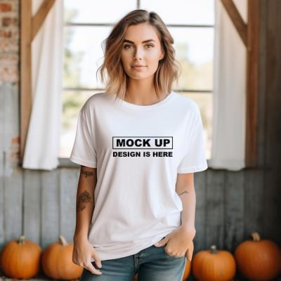 Girl T-Shirt Mockup and Apparel PSD – Free Download