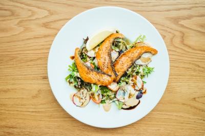 Grilled Salmon Fillet with Vegetable Salad – Free Stock Photo, Download Free